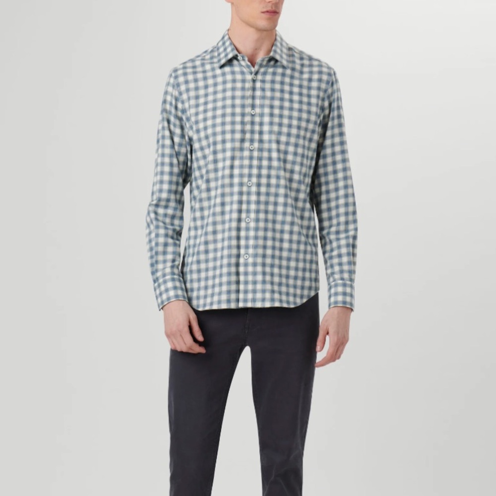Bugatchi Julian Plaid Shirt Size XL